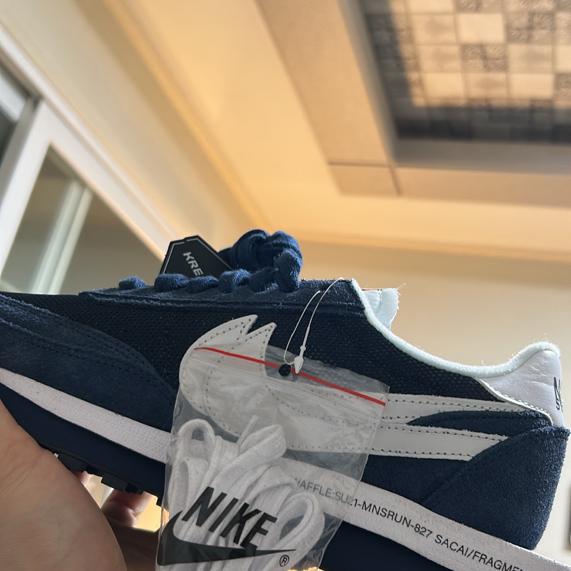 Nike x Sacai x Fragment LDWaffle Blackened Blue 착용 스타일