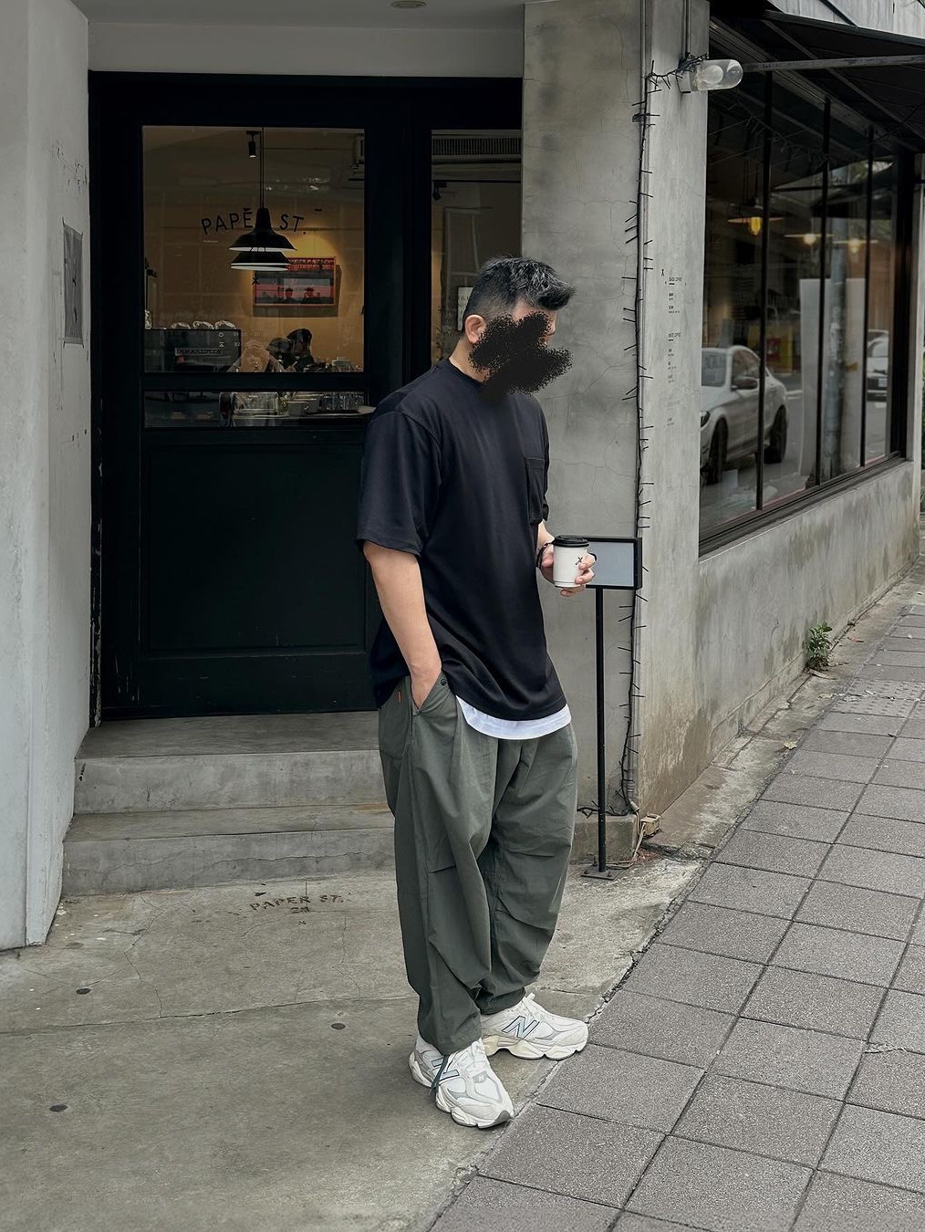 Tightbooth Balloon Pants Olive 착용 스타일 - 1