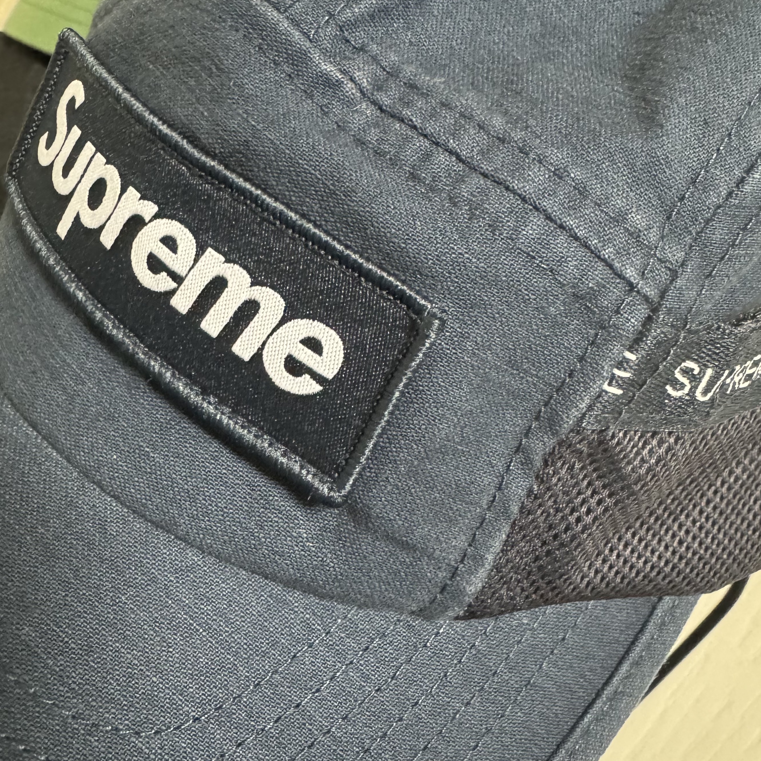 Supreme Mesh Pocket Camp Cap Navy - 23FW 착용 스타일