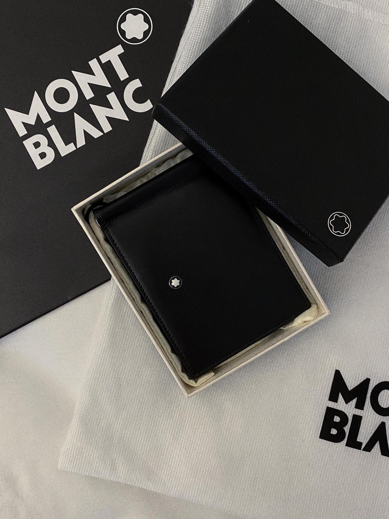 Montblanc Meisterstuck Key Case Black, Montblanc Meisterstuck 6cc Money Clip Wallet Black 착용 스타일 - 6