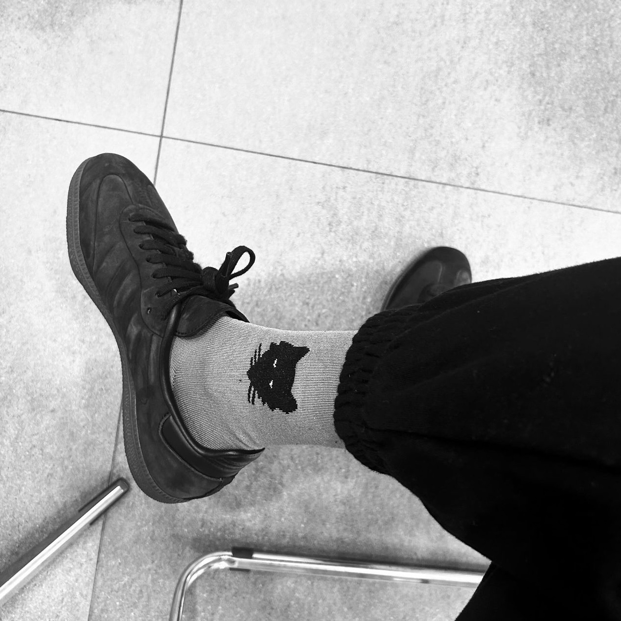 Adidas Samba OG Core Black Gum 착용 스타일