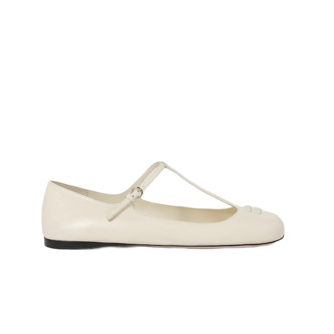 (W) Miu Miu Leather Ballerinas Ivory 상세 이미지 1