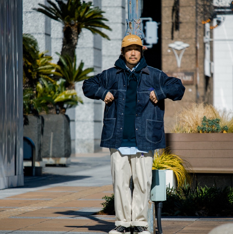 The North Face Purple Label Chino Wide Tapered Field Pants Asphalt Grey 착용 스타일 - 1