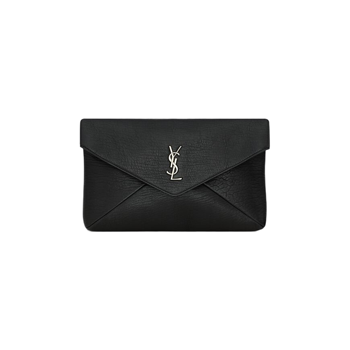 Saint Laurent Cassandre Large Envelope Pouch In Lambskin Black 상세 이미지 1