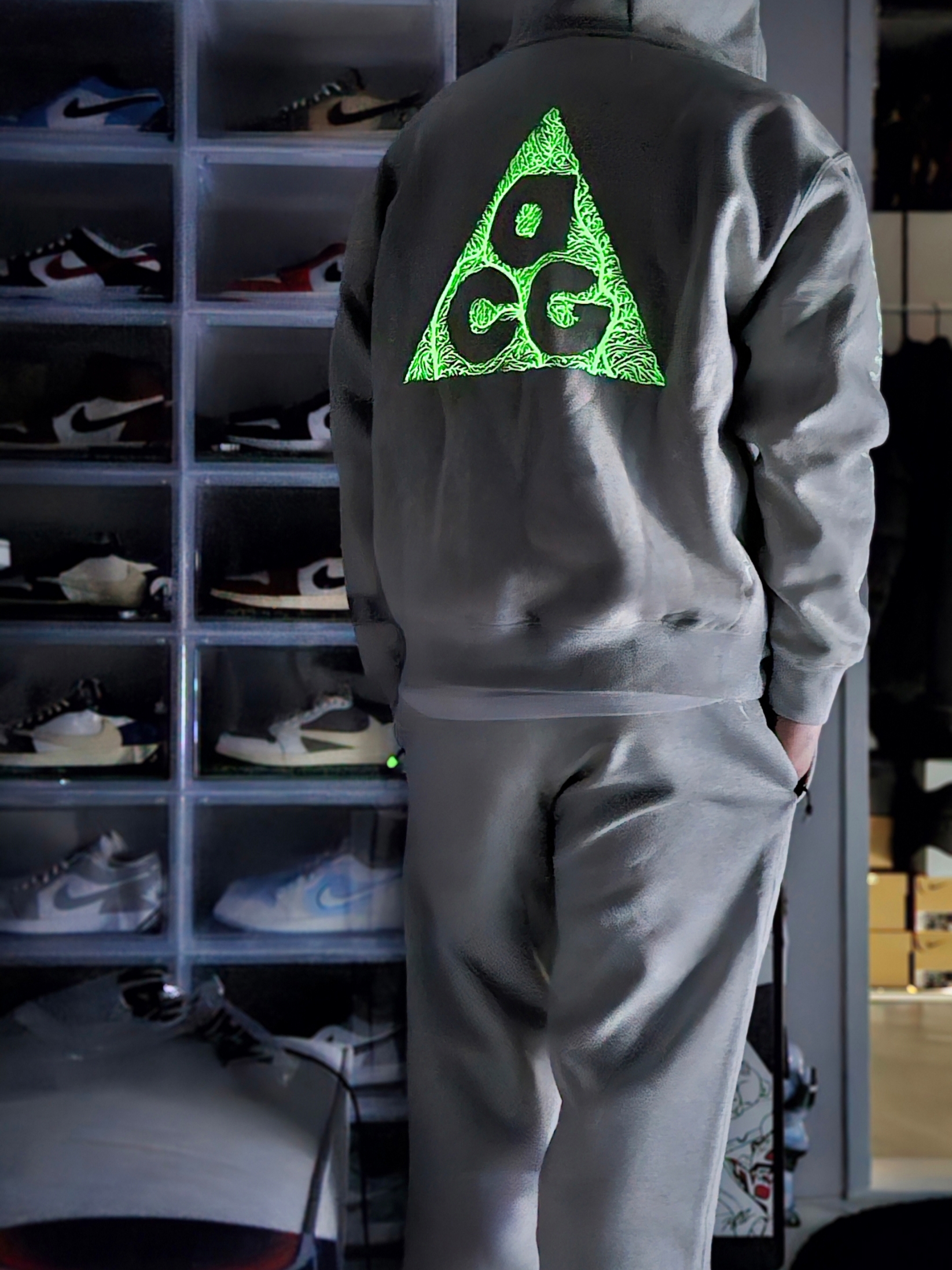 Nike ACG Therma-Fit Fleece Full Zip Hoodie Airora Grey Heather - Asia 착용 스타일 - 1