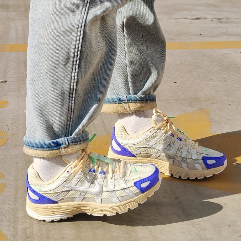 Nike P-6000 Coconut Milk Medium Blue 착용 스타일