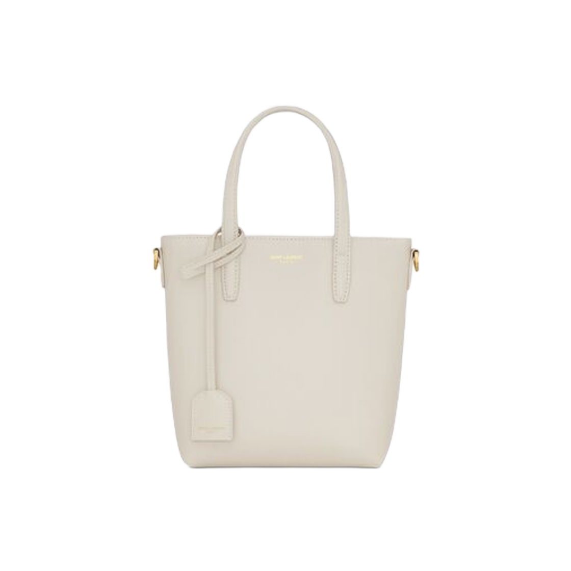 773995-AADDI-9207 Saint Laurent Toy Shopping Saint Laurent In Box Leather Blanc Vintage