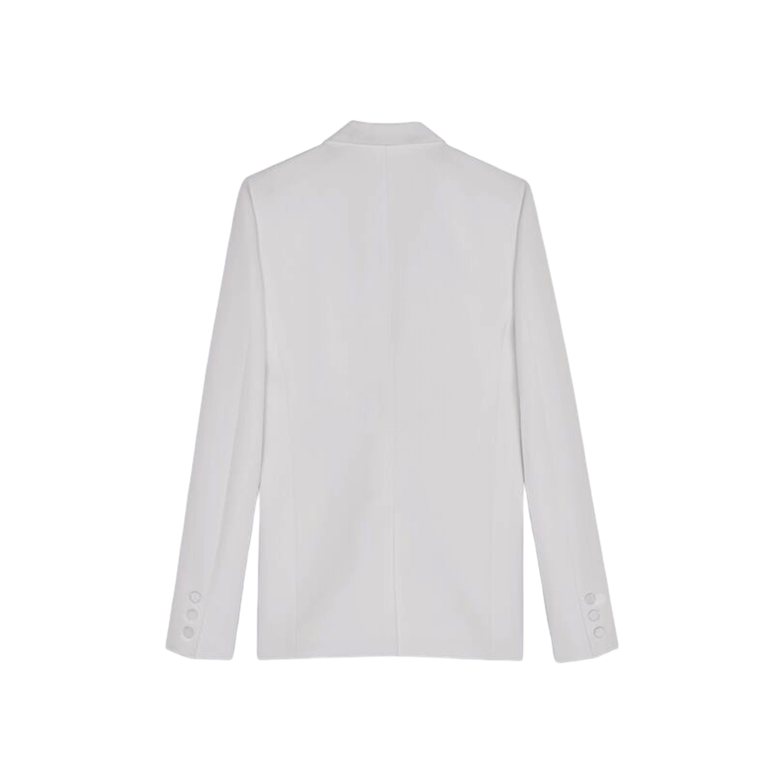 (W) Saint Laurent Tuxedo Jacket In Grain De Poudre White 상세 이미지 2