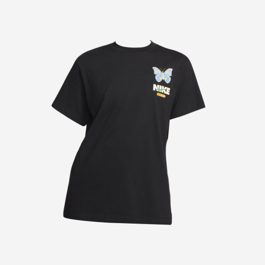 (W) 나이키 NSW 그래픽 티셔츠 블랙 - 아시아