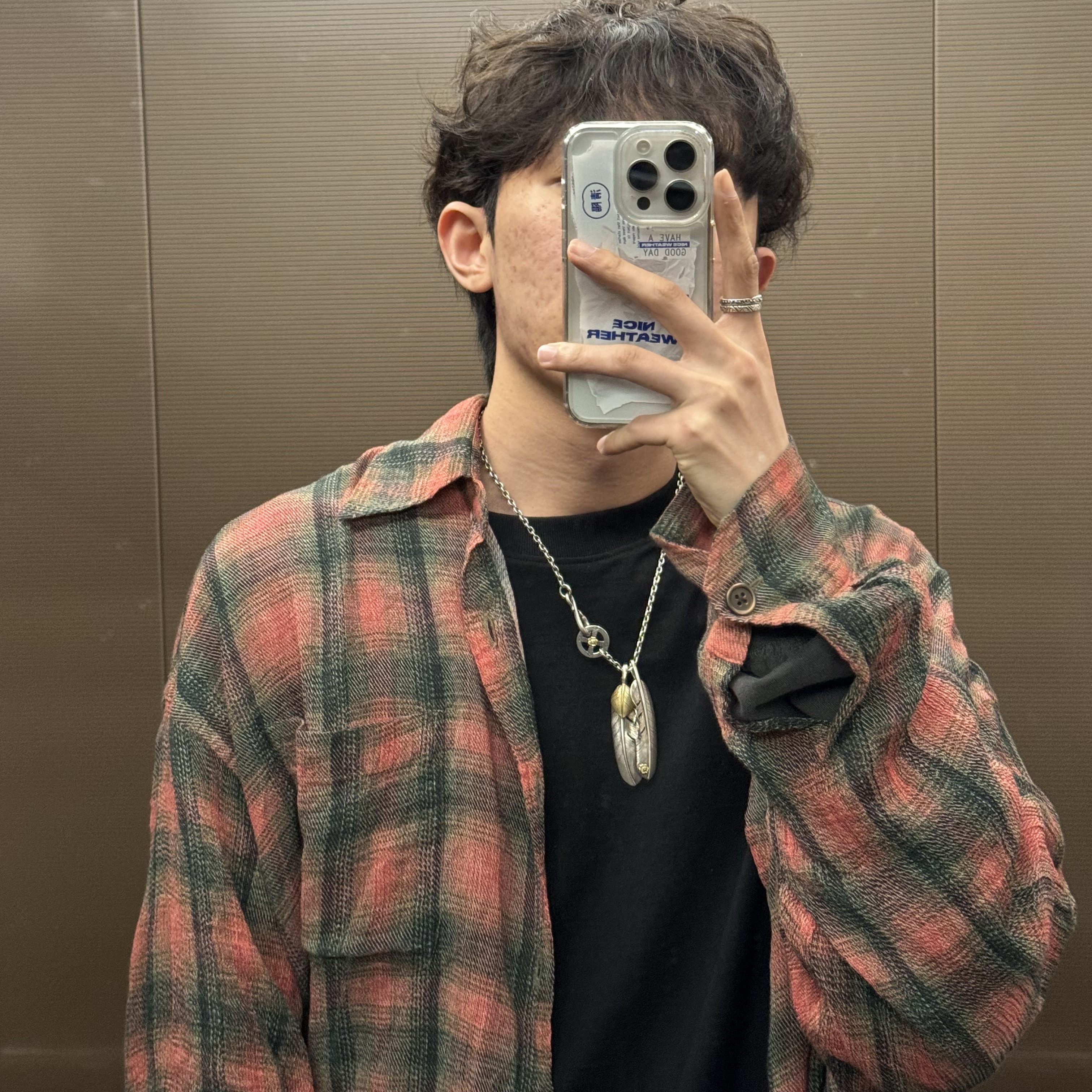 Our Legacy Borrowed Shirt Big Lumbercheck Print 착용 스타일