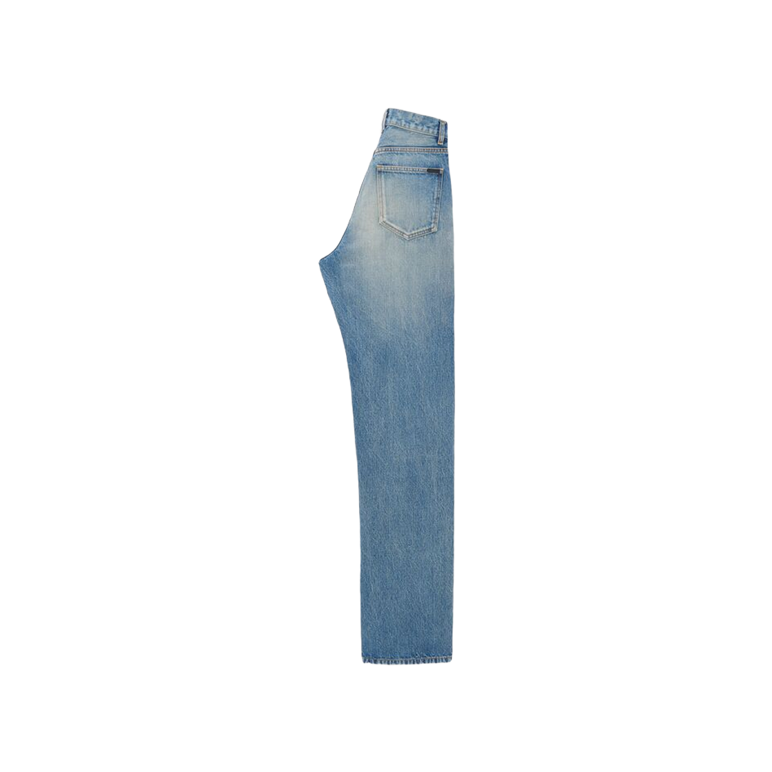 (W) Saint Laurent V-Waist Long Baggy Jeans in Vintage Blue Denim True Vintage Blue 상세 이미지 2