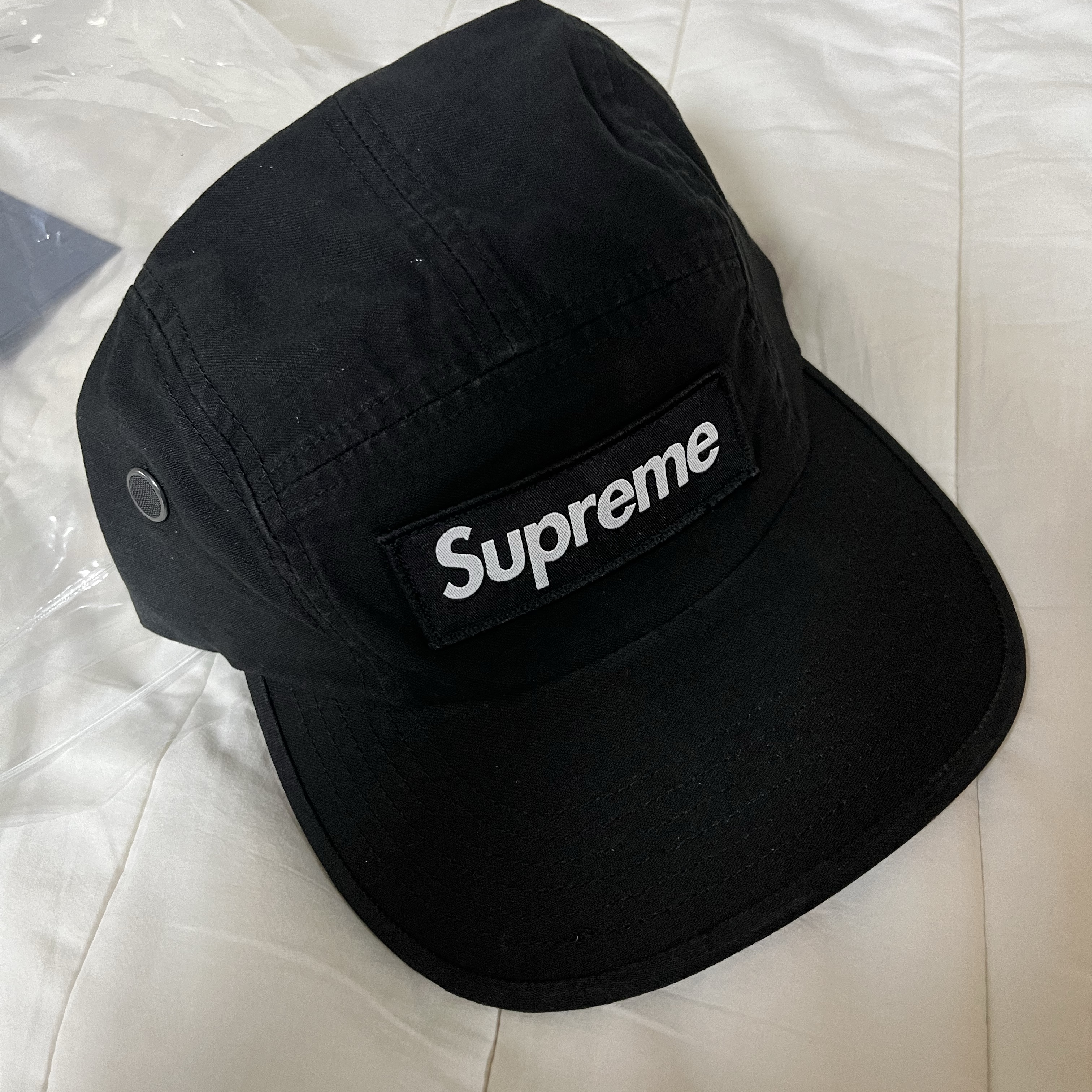 Supreme Military Camp Cap Black - 23FW 착용 스타일