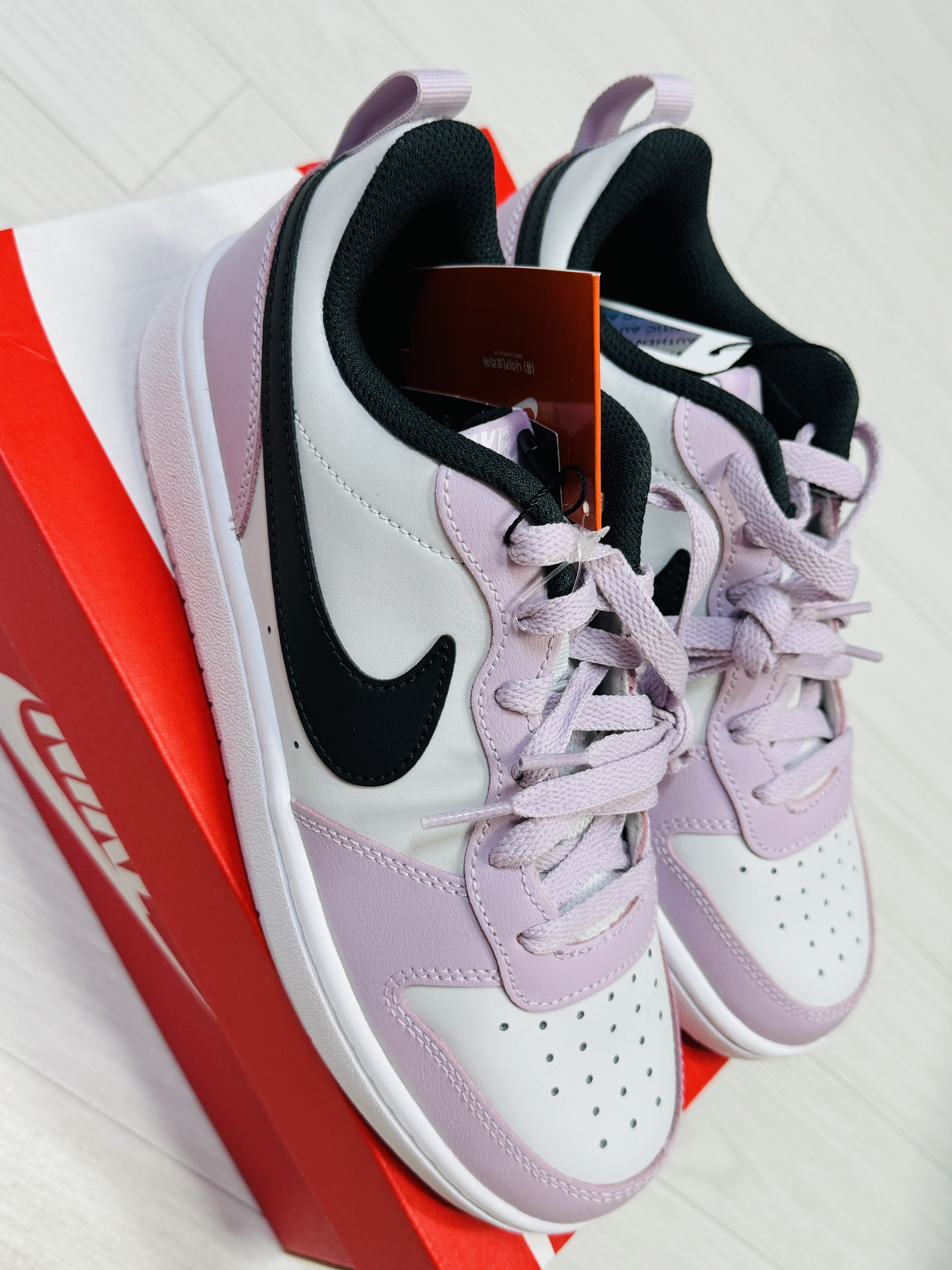 (GS) Nike Court Borough 2 Photon Dust Off Noir 착용 스타일