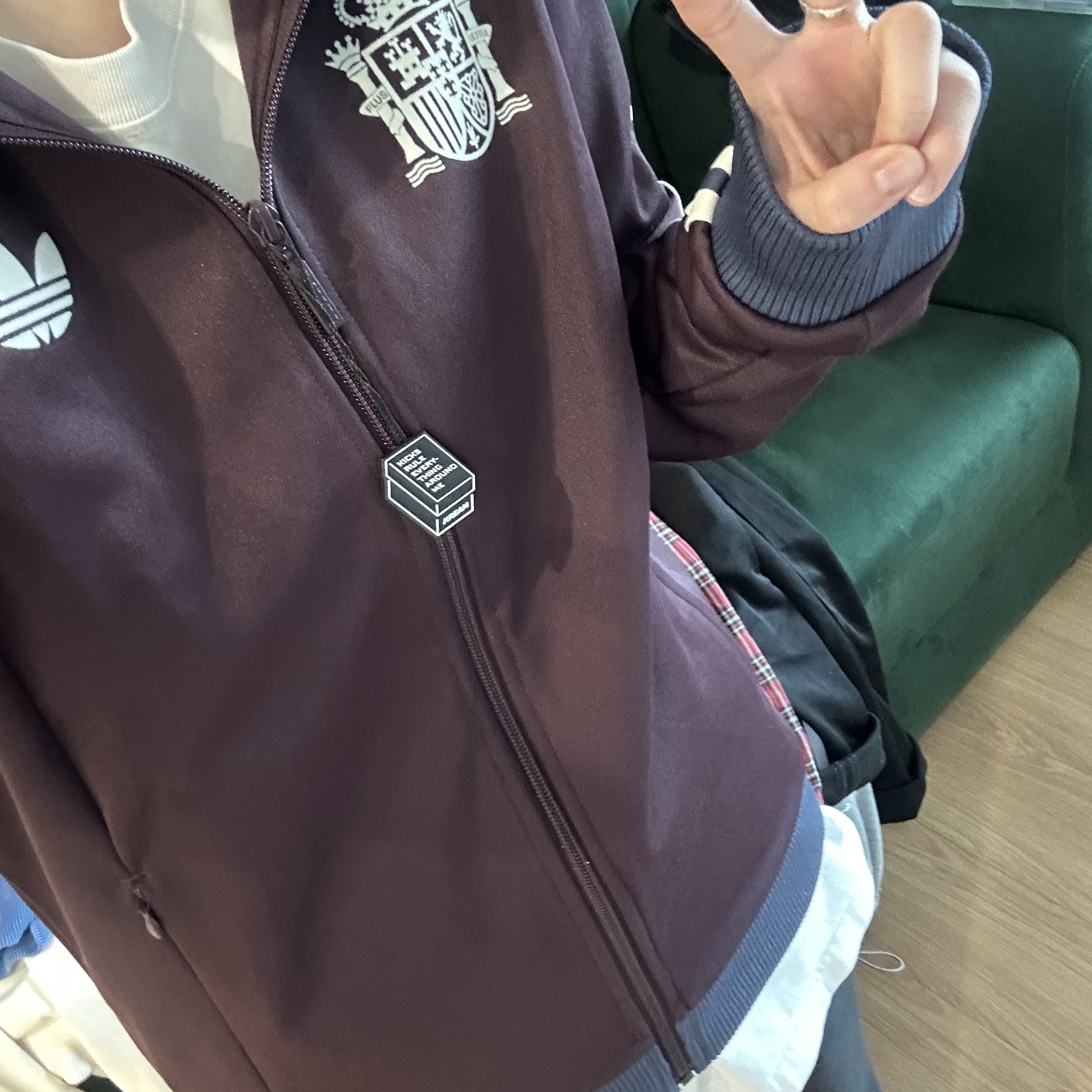 Adidas Spain Beckenbauer Track Top Shadow Maroon - KR Sizing 착용 스타일