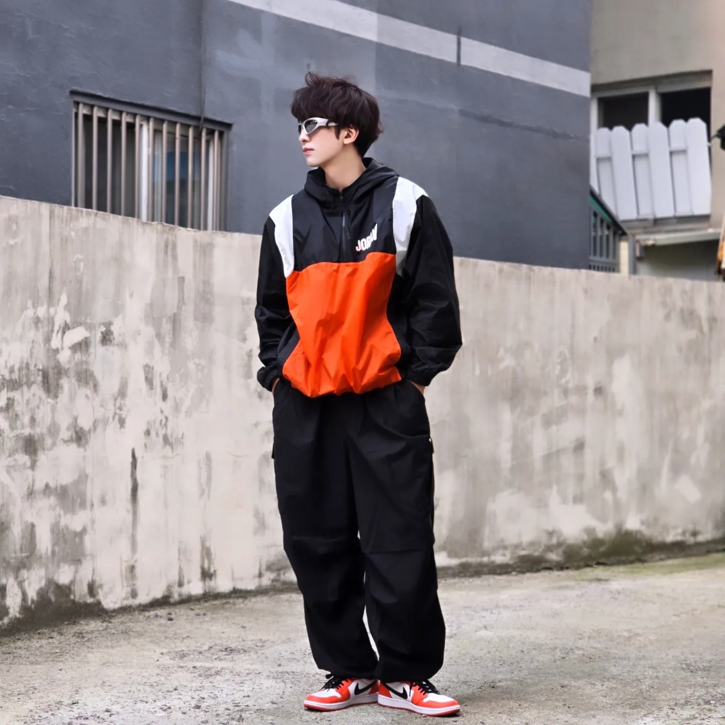 Jordan Flight MVP Hooded Pullover Jacket Black - Asia, Jordan Flight MVP Hooded Pullover Jacket Black - US/EU 착용 스타일 - 9