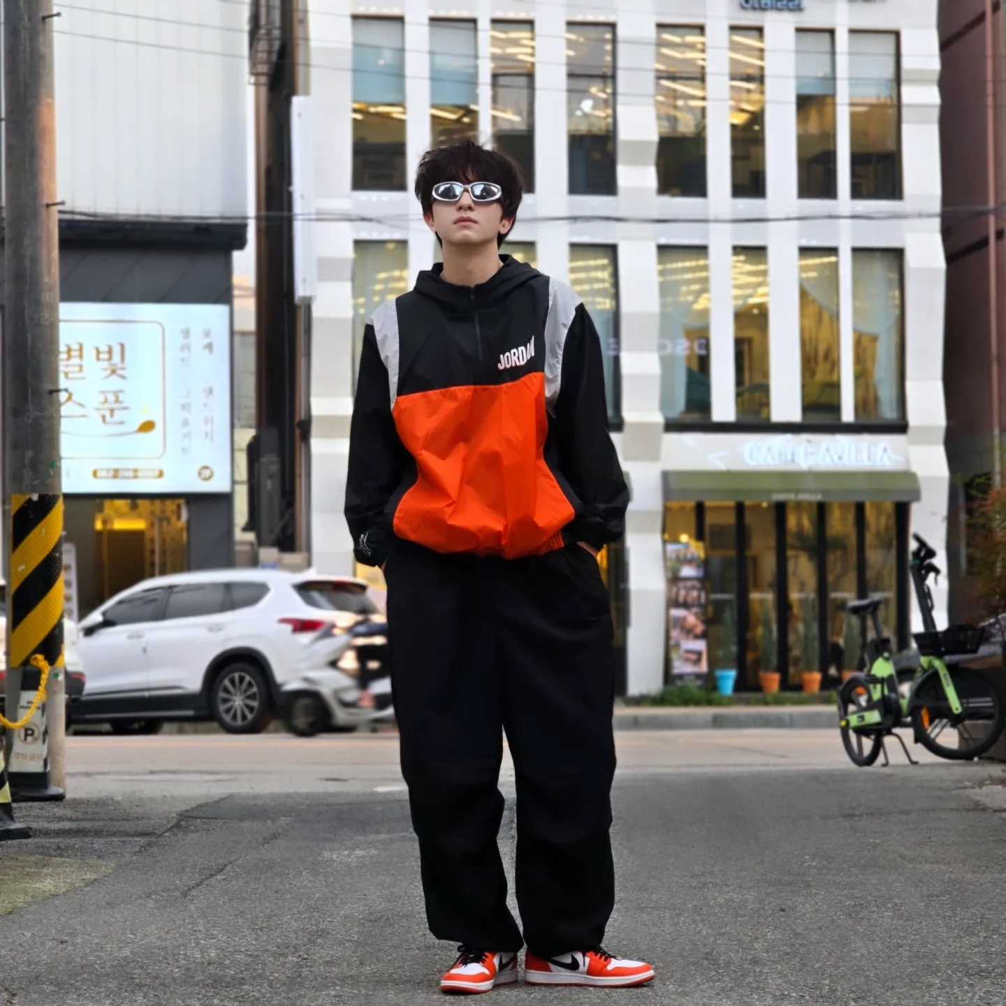 Jordan Flight MVP Hooded Pullover Jacket Black - Asia, Jordan Flight MVP Hooded Pullover Jacket Black - US/EU 착용 스타일 - 4
