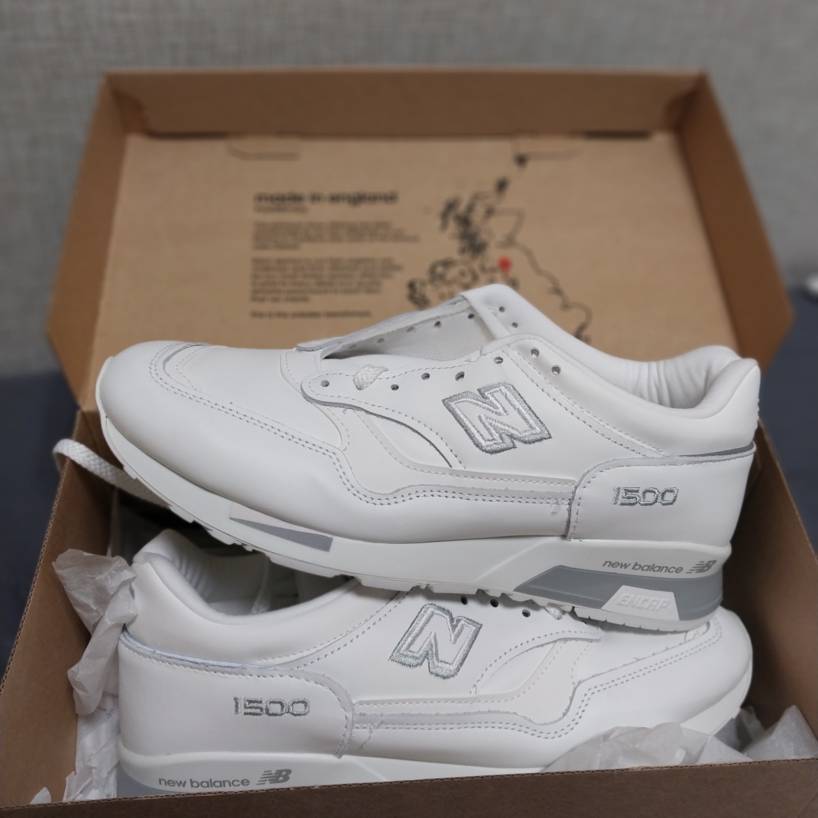 New Balance 1500 Made in UK White 착용 스타일