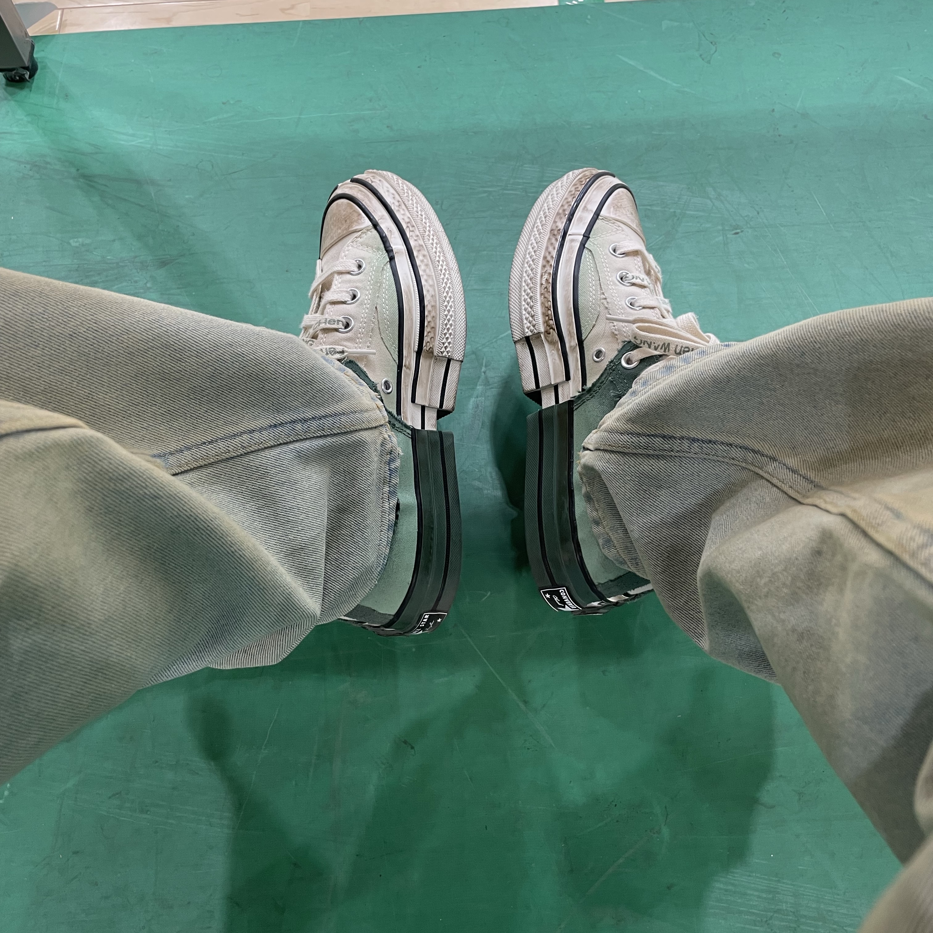 Converse x Feng Chen Wang Chuck 70 Ox 2-in-1 Myrtle 착용 스타일
