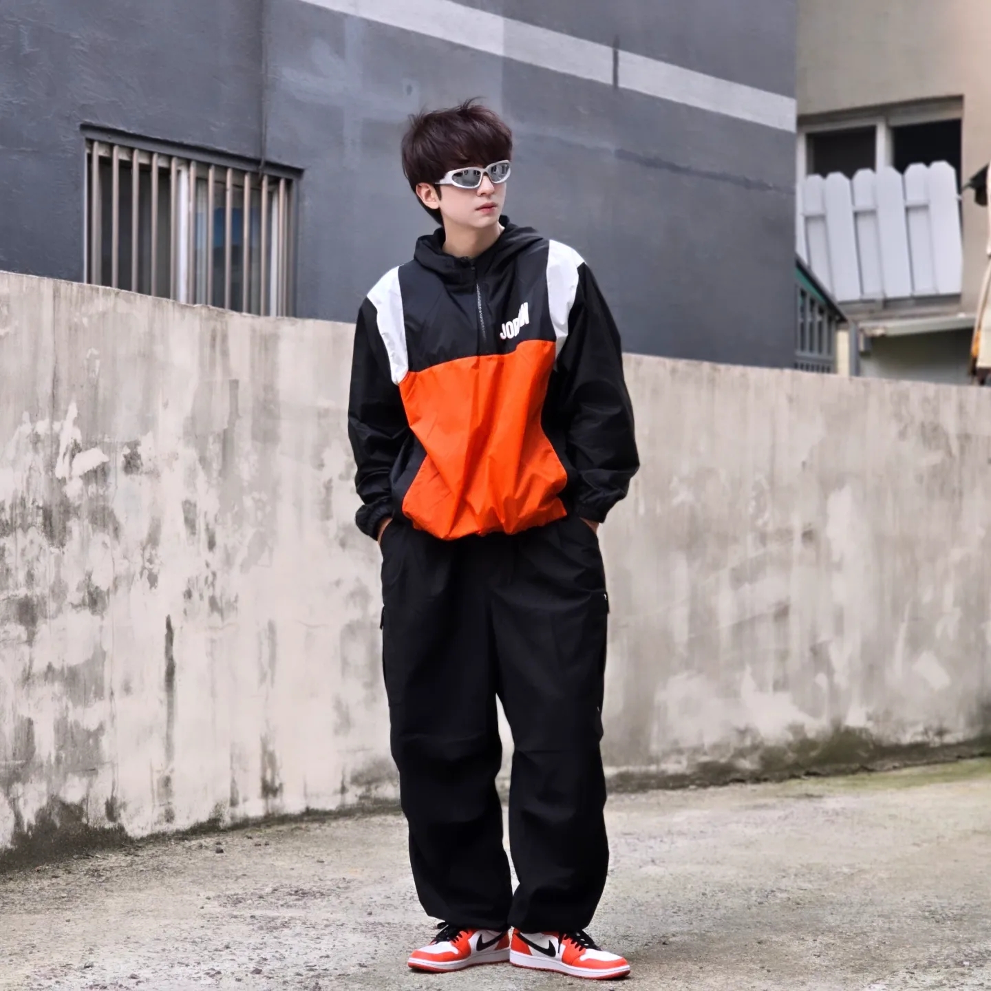 Jordan Flight MVP Hooded Pullover Jacket Black - Asia, Jordan Flight MVP Hooded Pullover Jacket Black - US/EU 착용 스타일 - 7