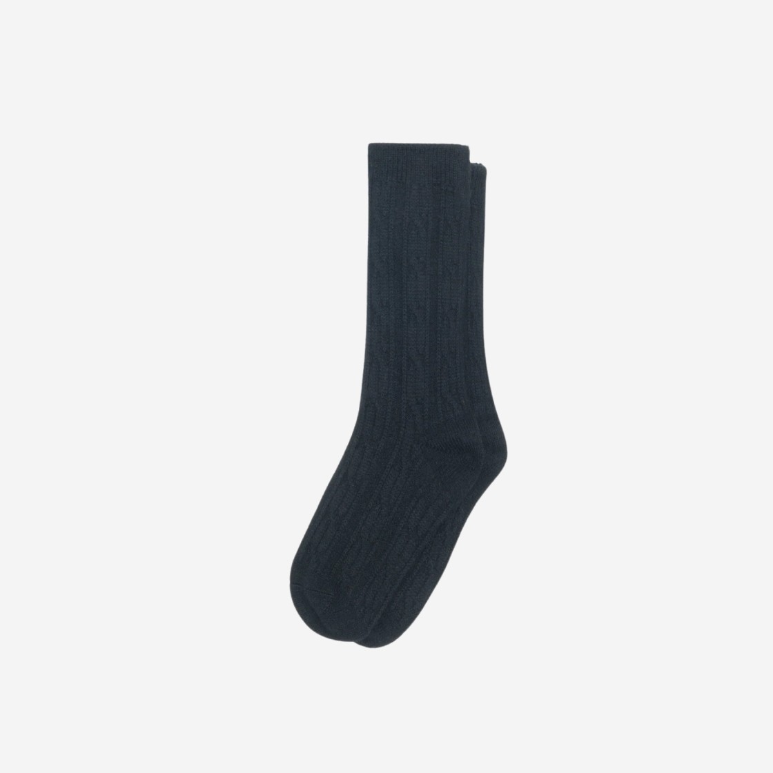 Stussy Cable Knit S Dress Socks Black 상세 이미지 1