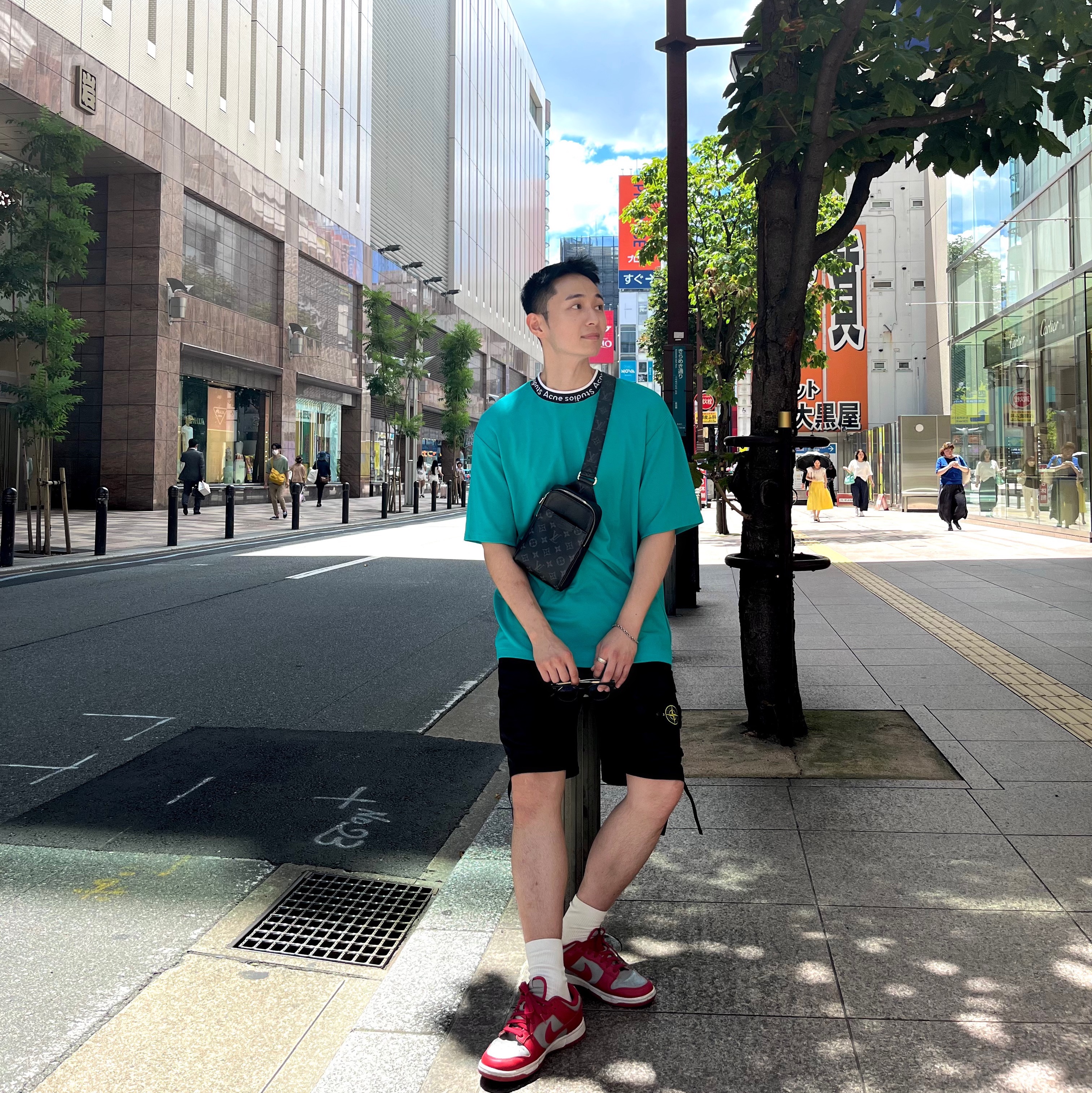 Acne Studios Logo Binding T-Shirt Fern Green, Louis Vuitton Outdoor Sling Bag Black 착용 스타일
