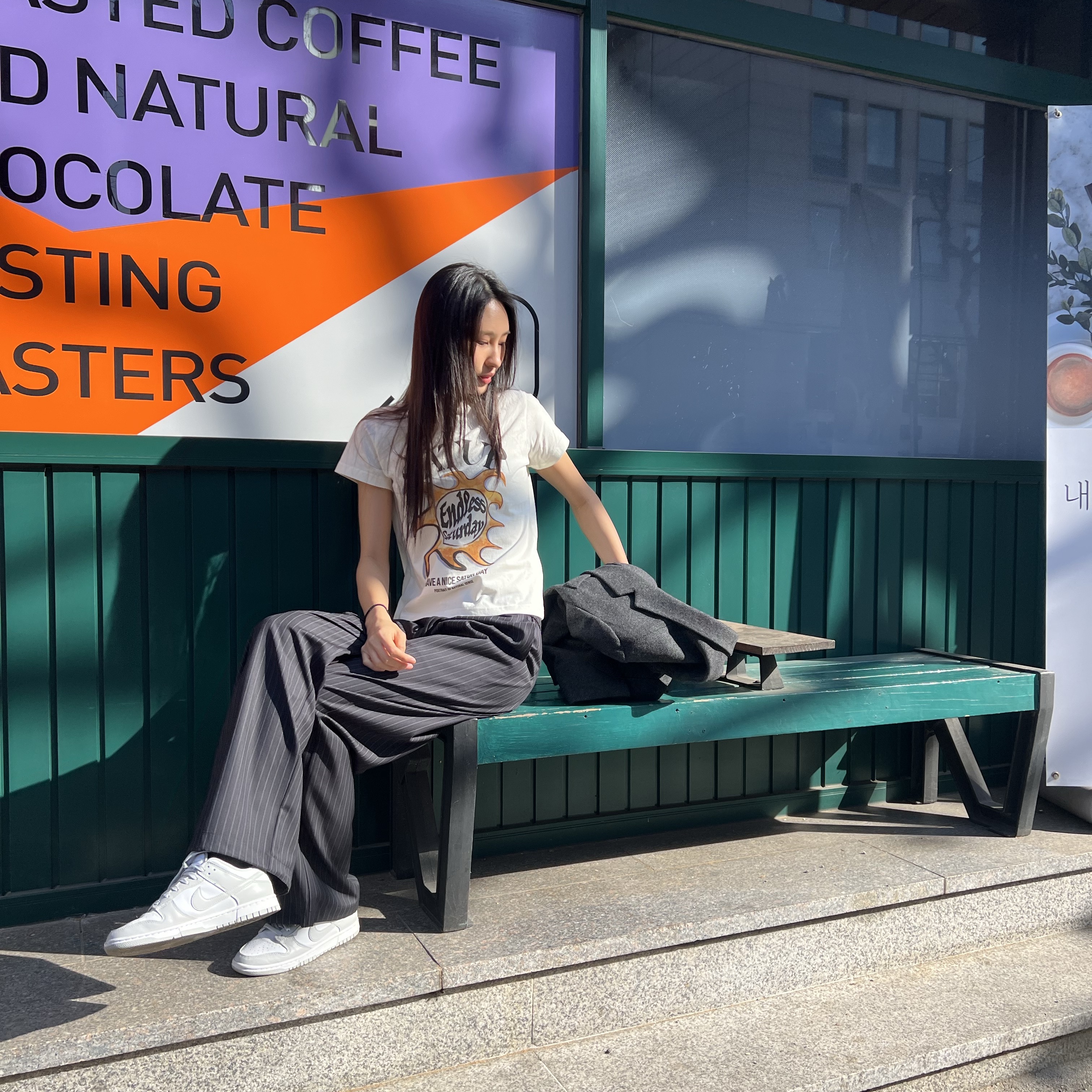 Nike Dunk Low Retro Grey Fog 착용 스타일 - 1