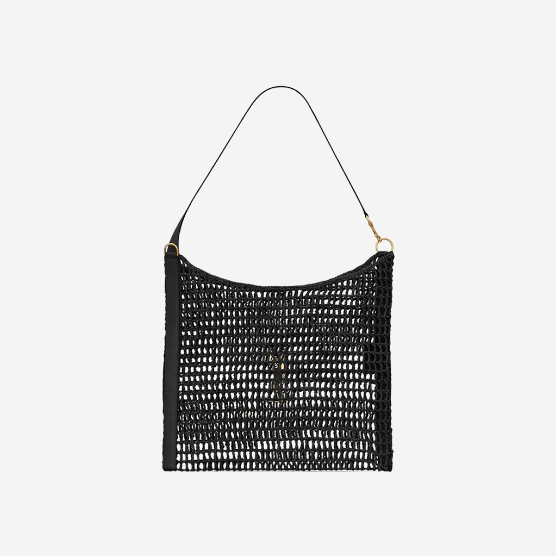 Saint Laurent Oxalis Bag In Raffia Macrame Black 상세 이미지 2