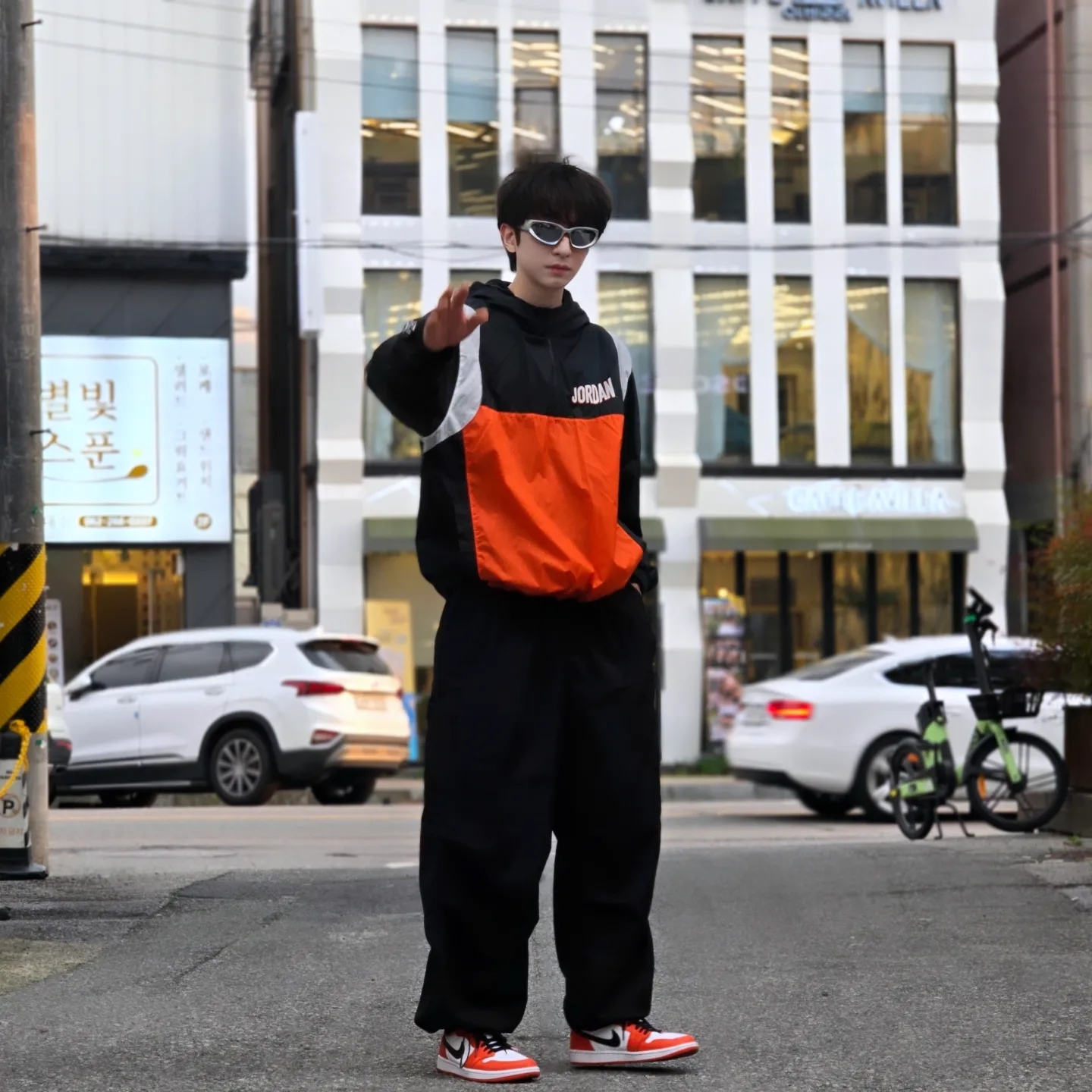 Jordan Flight MVP Hooded Pullover Jacket Black - Asia, Jordan Flight MVP Hooded Pullover Jacket Black - US/EU 착용 스타일 - 3