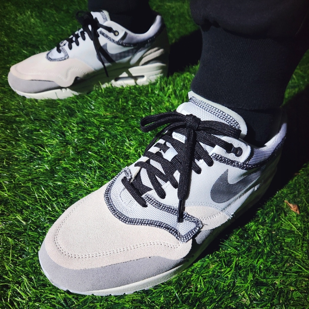 Nike Heritage 86 Futura Washed Cap Particle Grey, Nike Air Max 1 Inside Out Phantom Black 착용 스타일 - 5