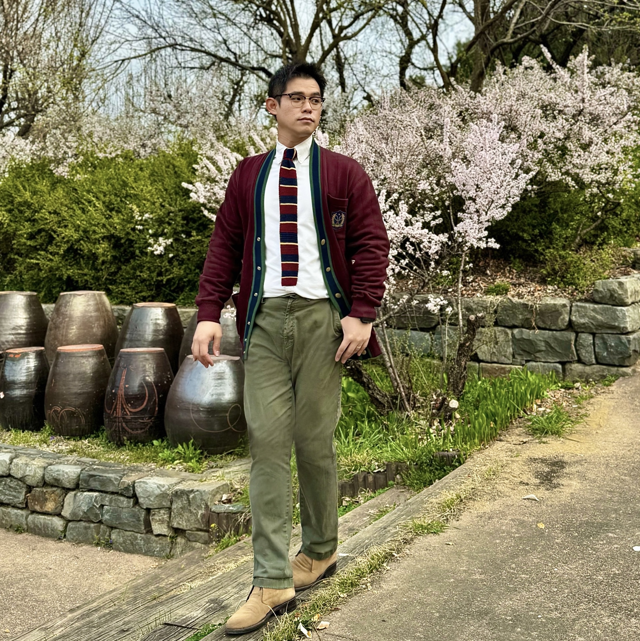 [30% 적립] Polo Ralph Lauren Classic Fit Garment Dyed Oxford Shirt White 착용 스타일 - 2