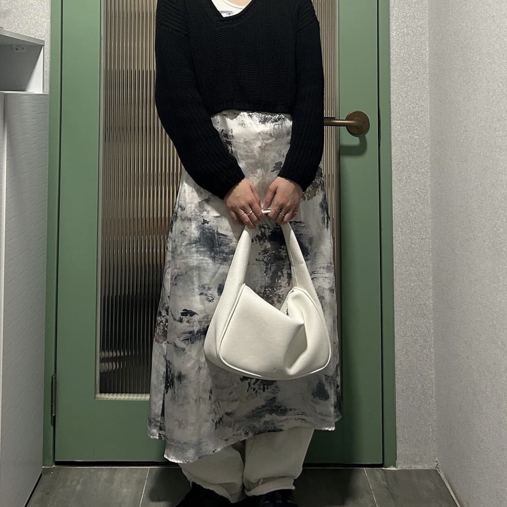 Nieeh Women Soft Bag Brown 착용 스타일