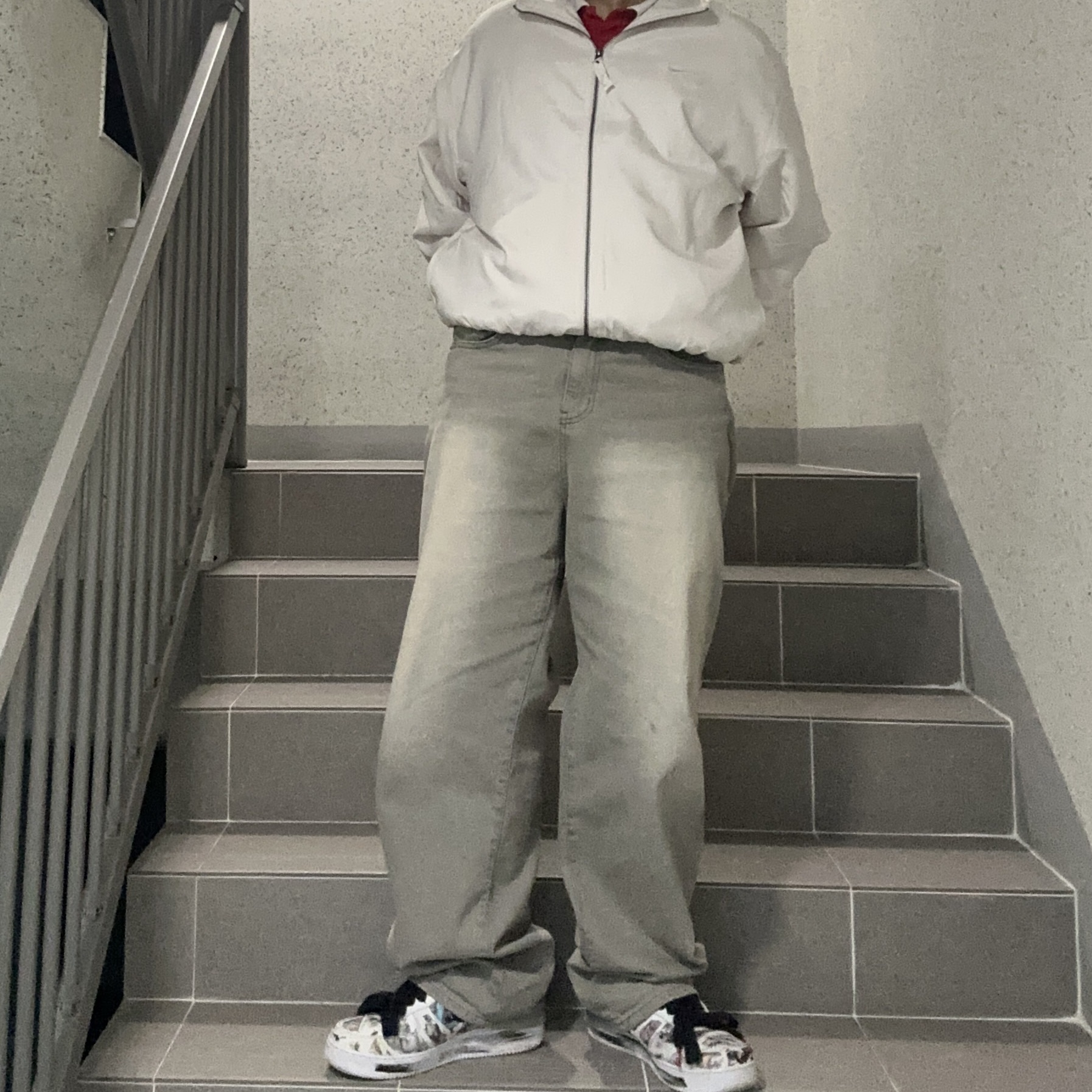 Nike x Peaceminusone Air Force 1 Low Para-Noise 2.0, Nike NRG Solo Swoosh Satin Bomber Jacket Phantom White - Asia 착용 스타일 - 1