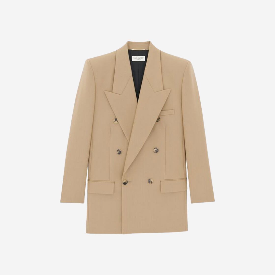 (W) Saint Laurent Jacket In Wool Gabardine Beige 상세 이미지 1