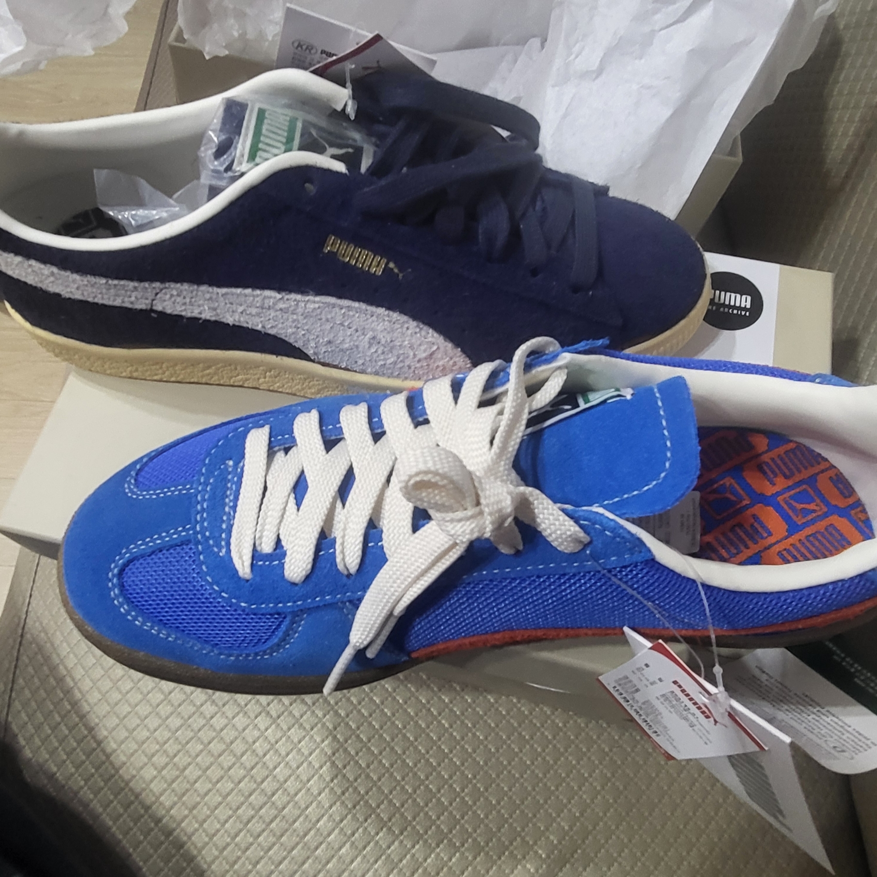 Puma Super Team Handy Ultra Blue Rickie Orange 착용 스타일 - 2