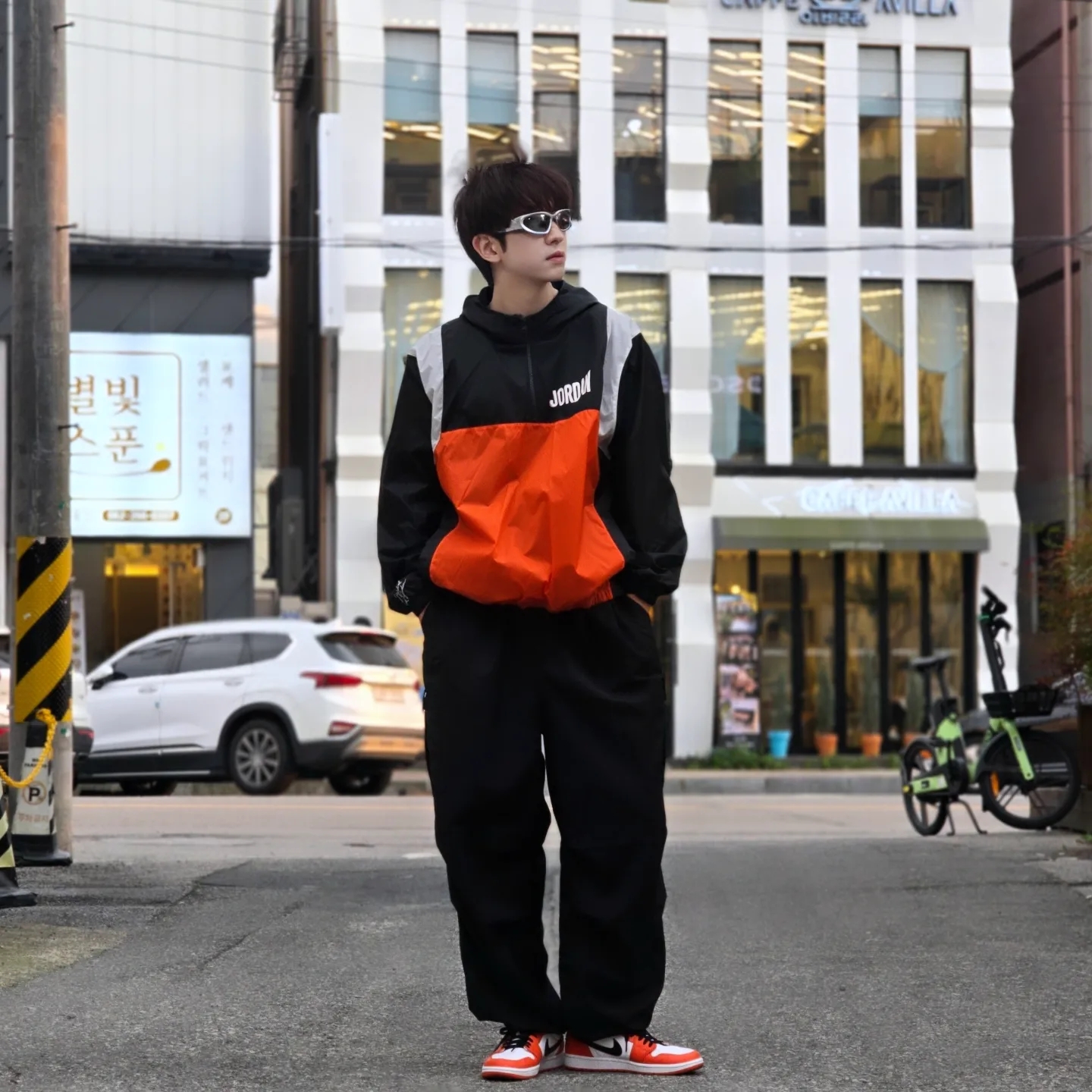Jordan Flight MVP Hooded Pullover Jacket Black - Asia, Jordan Flight MVP Hooded Pullover Jacket Black - US/EU 착용 스타일 - 5