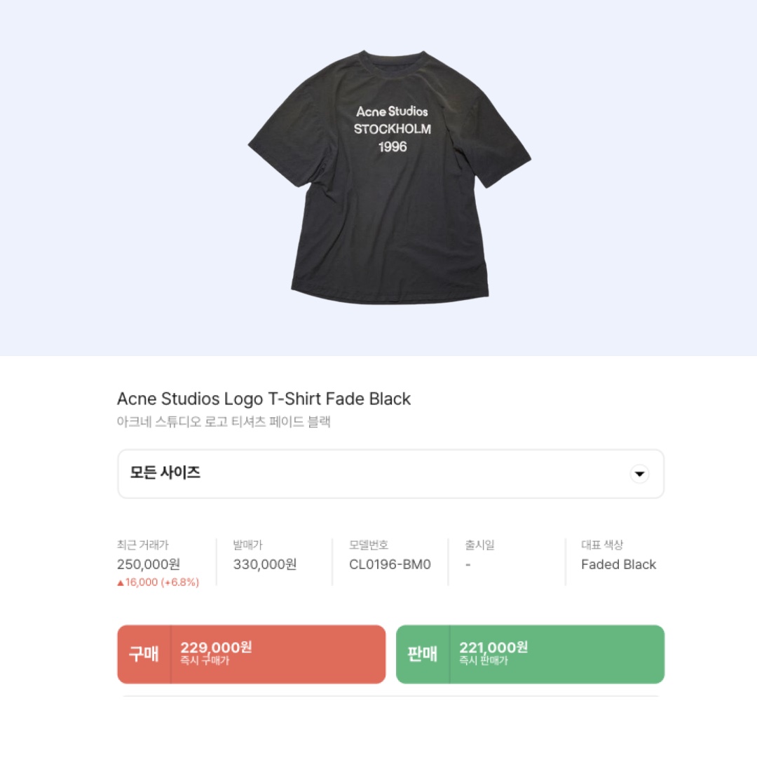 Acne Studios Logo T-Shirt Fade Black 착용 스타일 - 2