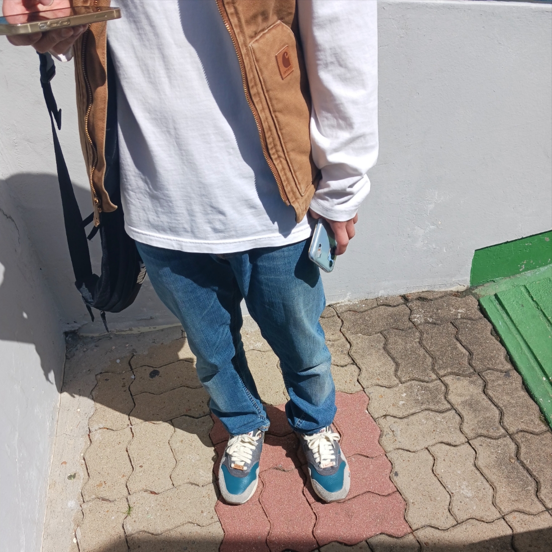 Nike x Kasina Air Max 1 SP Won-Ang Particle Grey, Carhartt WIP Dearborn Canvas (unlined) Vest Hamilton Brown - Spring 착용 스타일 - 1
