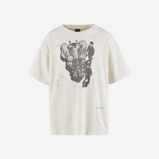 세인트 마이클 x 프리덤 바이크 숏슬리브 티셔츠 화이트 - 24SS