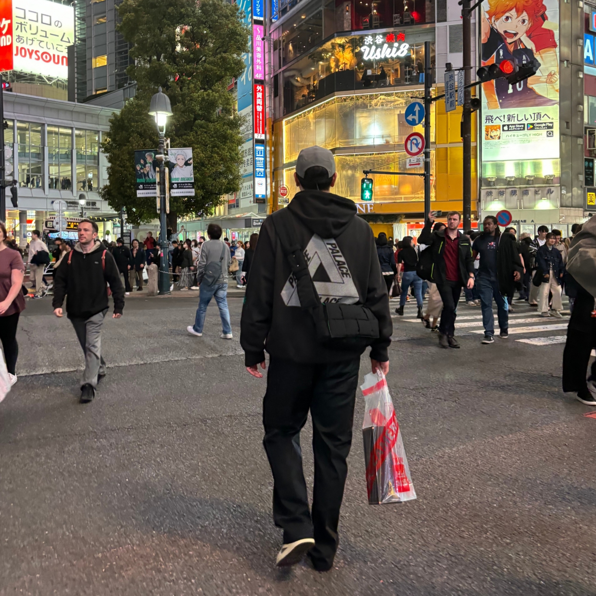 Palace Bit Grippy Tri-Ferg Hood Black - 24SS, Nike x Off-White NRG Pants Black 착용 스타일
