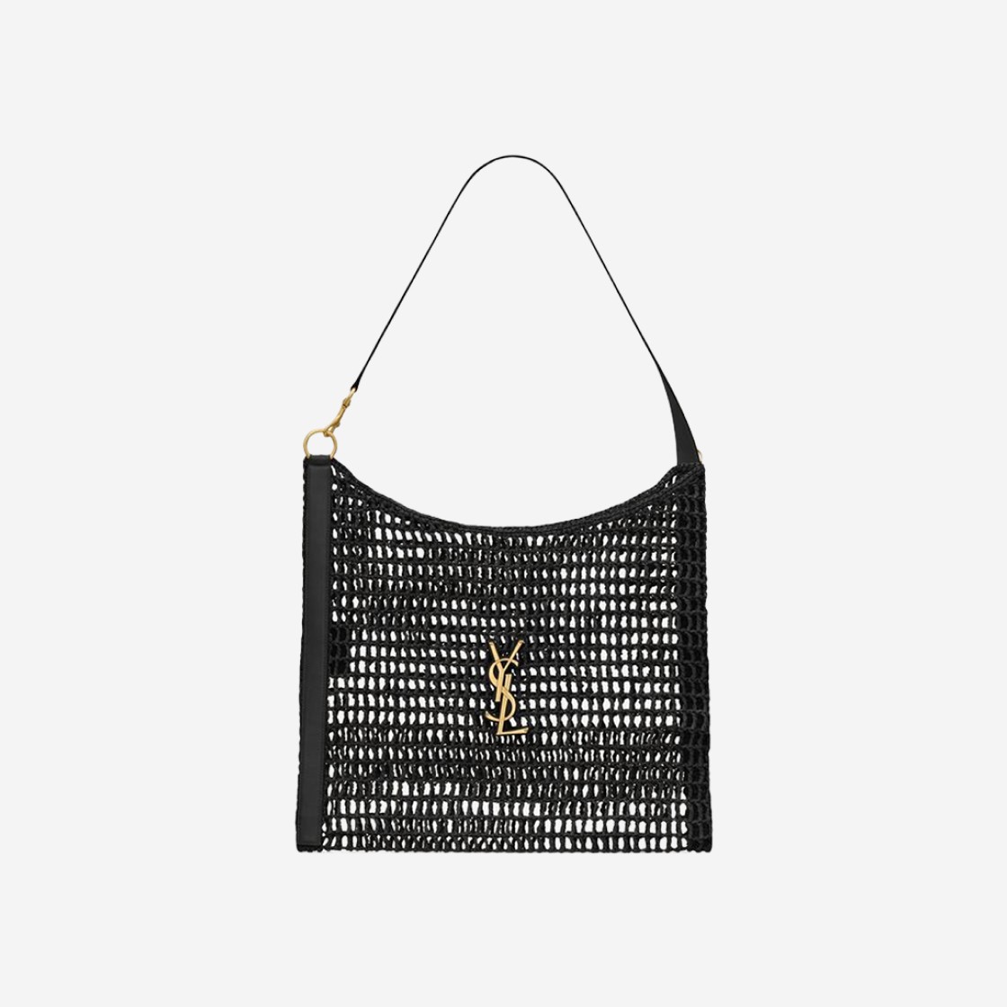 Saint Laurent Oxalis Bag In Raffia Macrame Black 상세 이미지 1