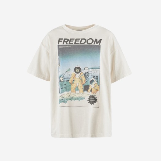 세인트 마이클 x 프리덤 아스트로 숏슬리브 티셔츠 화이트 - 24SS