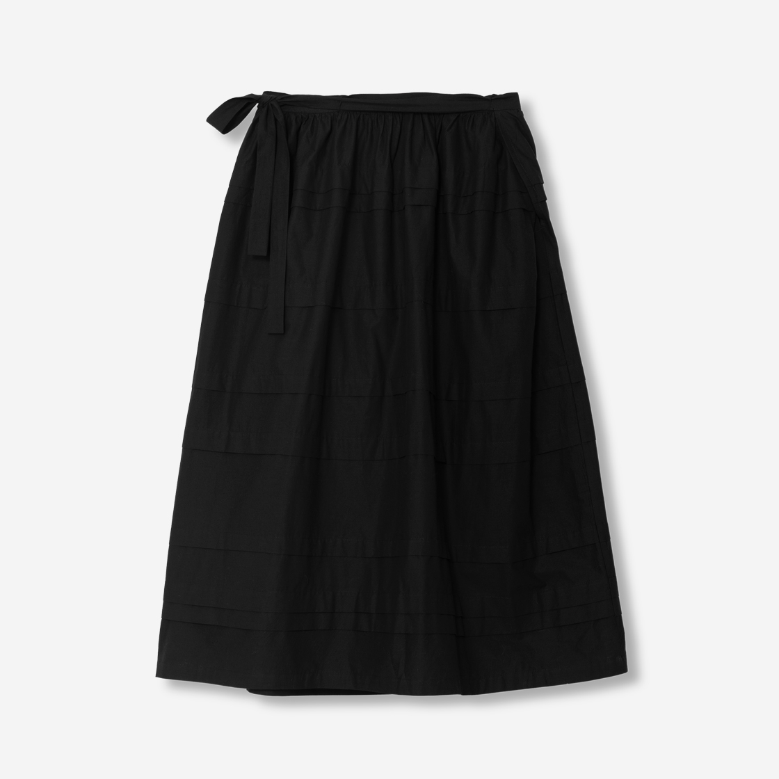 니히 프릴 롱 스커트 블랙