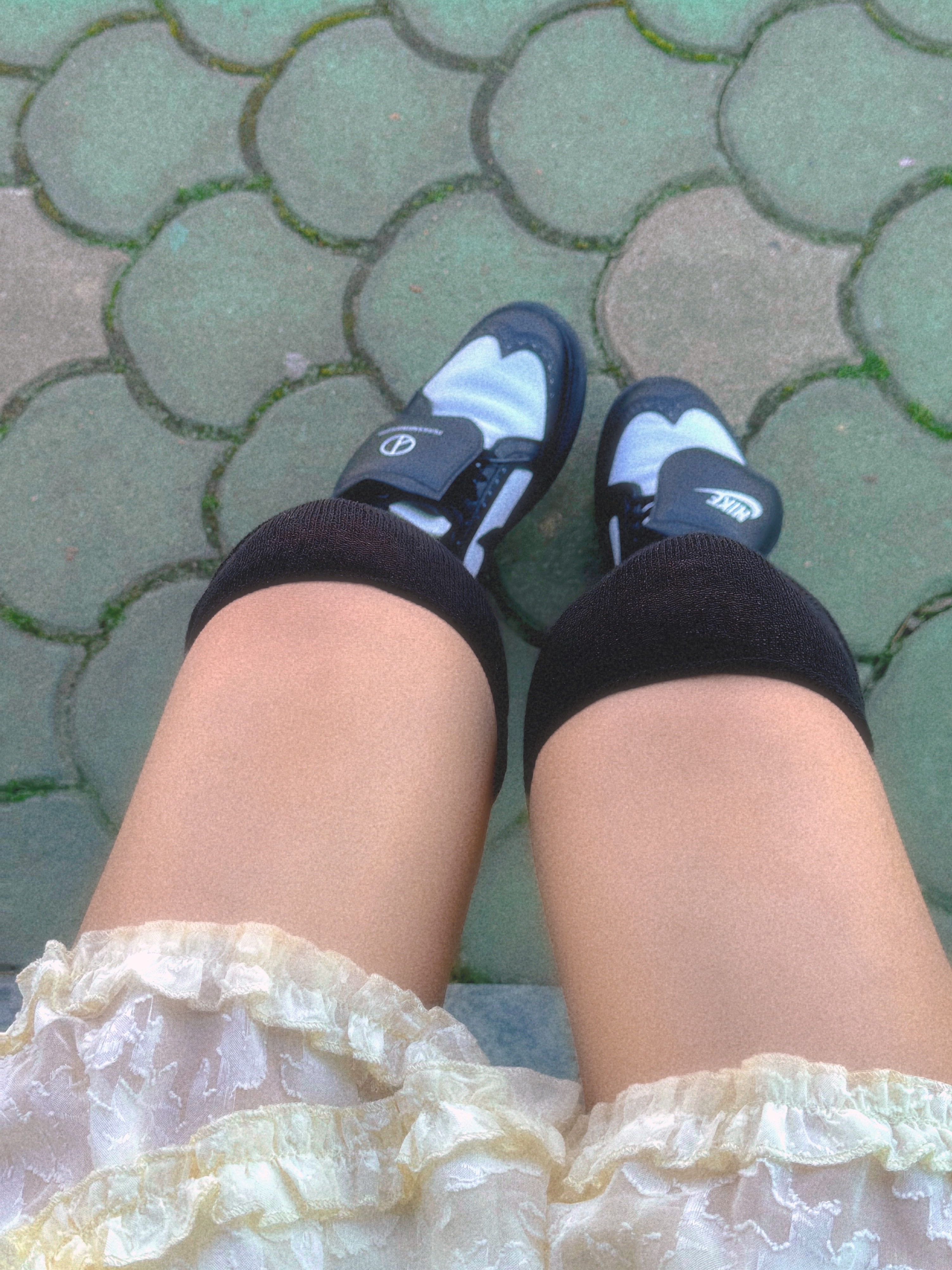 Nike x Peaceminusone Kwondo1 Black and White 착용 스타일 - 3