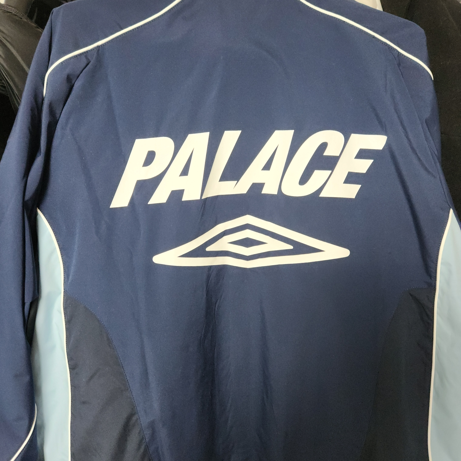 Palace x Umbro Track Jacket Blue - 24SS 착용 스타일 - 3