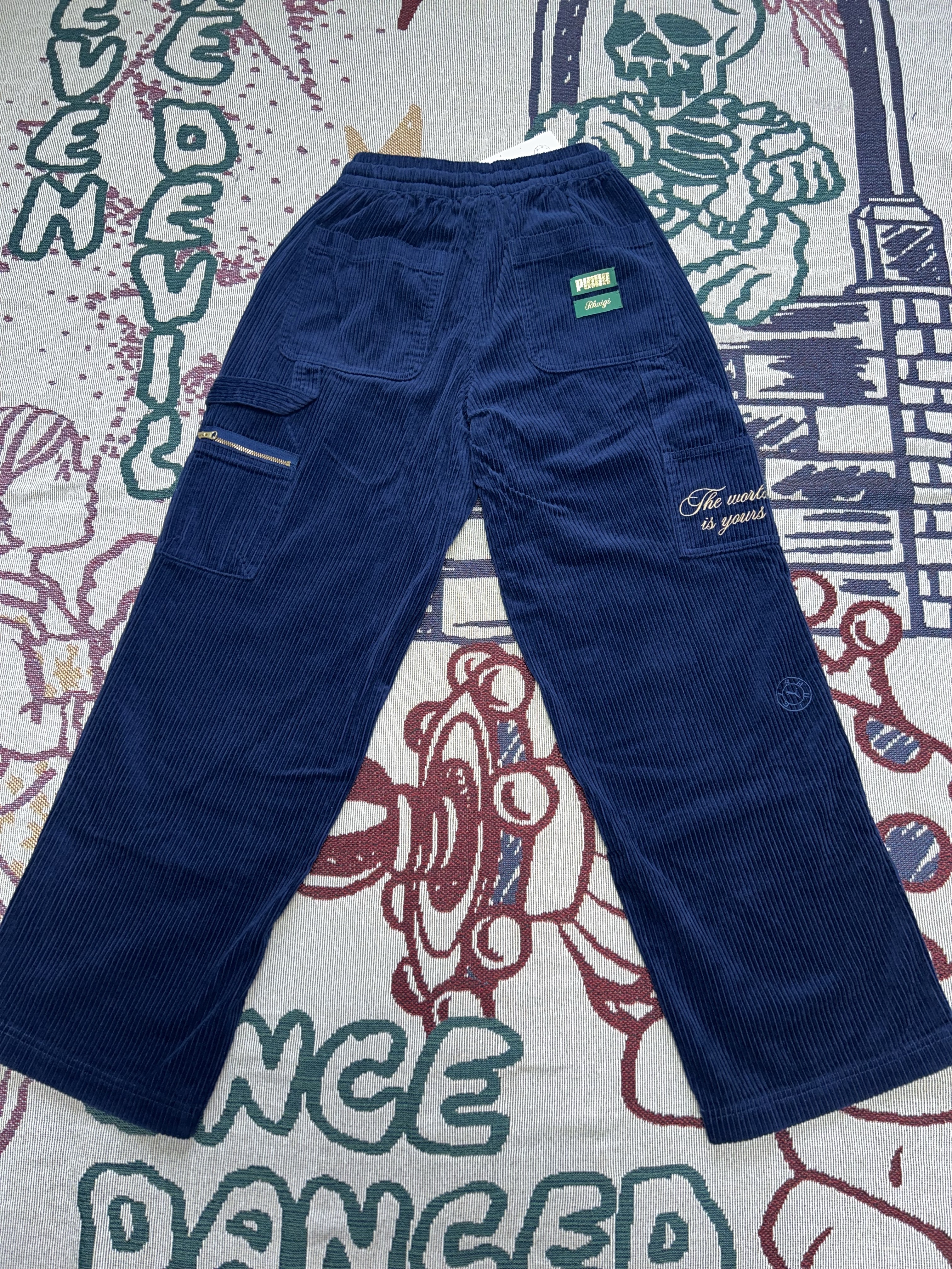 Puma X Rhuigi Corduroy Pants Persian Blue 착용 스타일 - 5