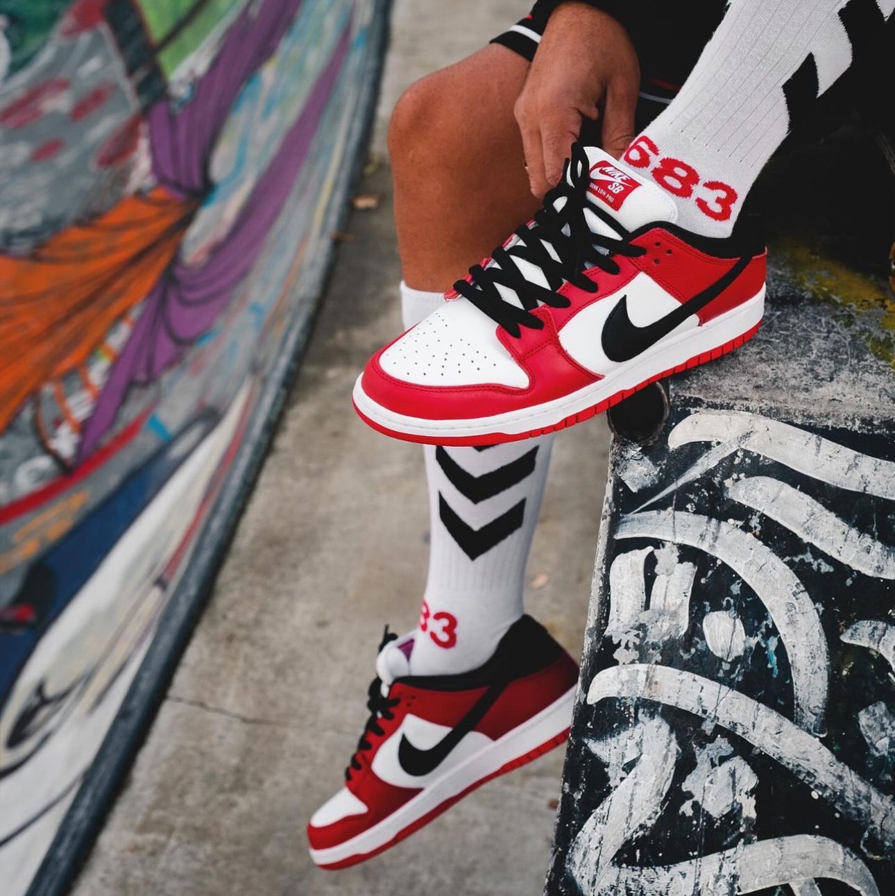Nike SB Dunk Low Pro Chicago 착용 스타일 - 7