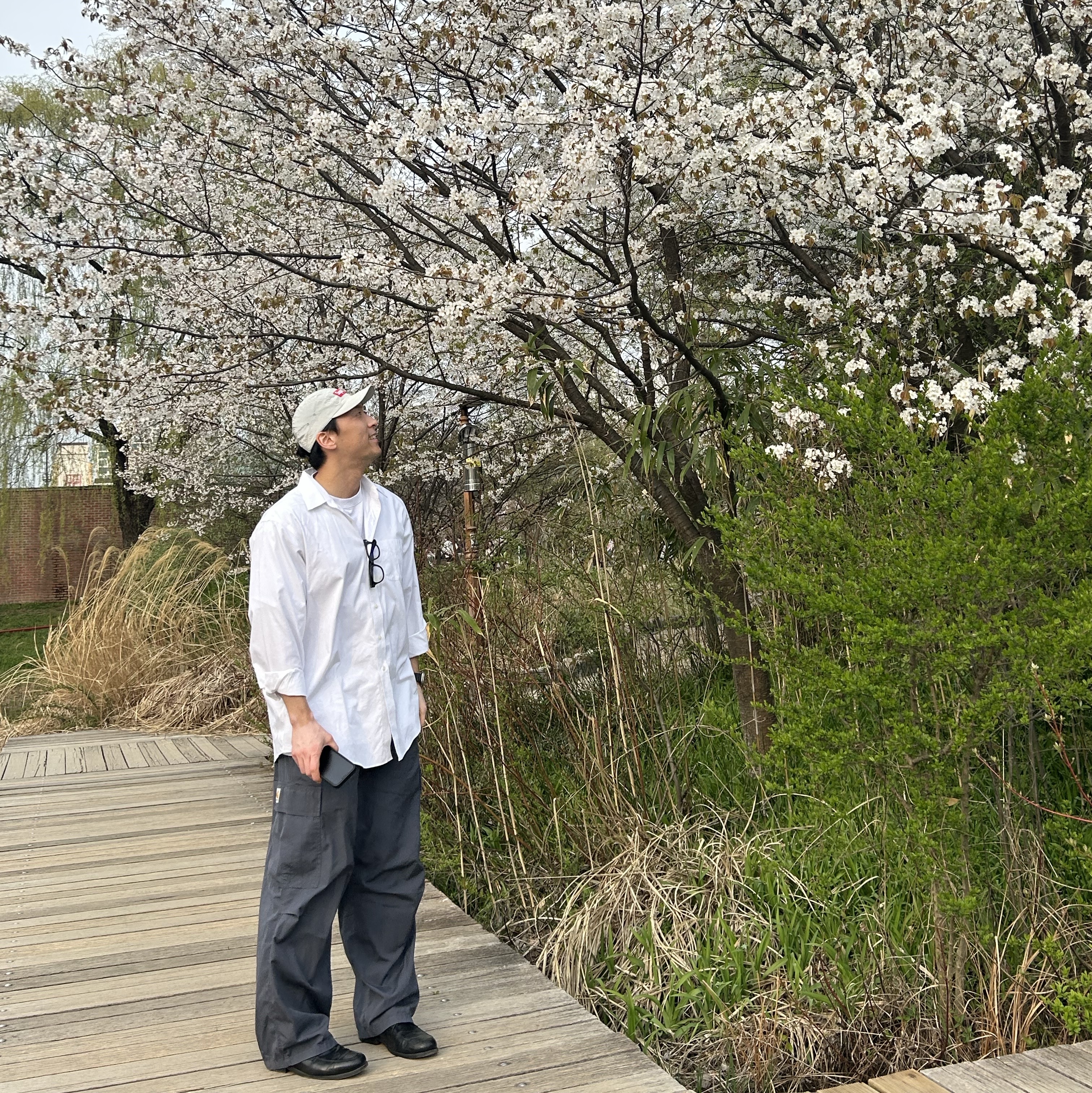 Supreme Gloss Ripstop Camp Cap Light Grey - 23FW, Carhartt WIP Cole Cargo Pants Zeus 착용 스타일 - 3