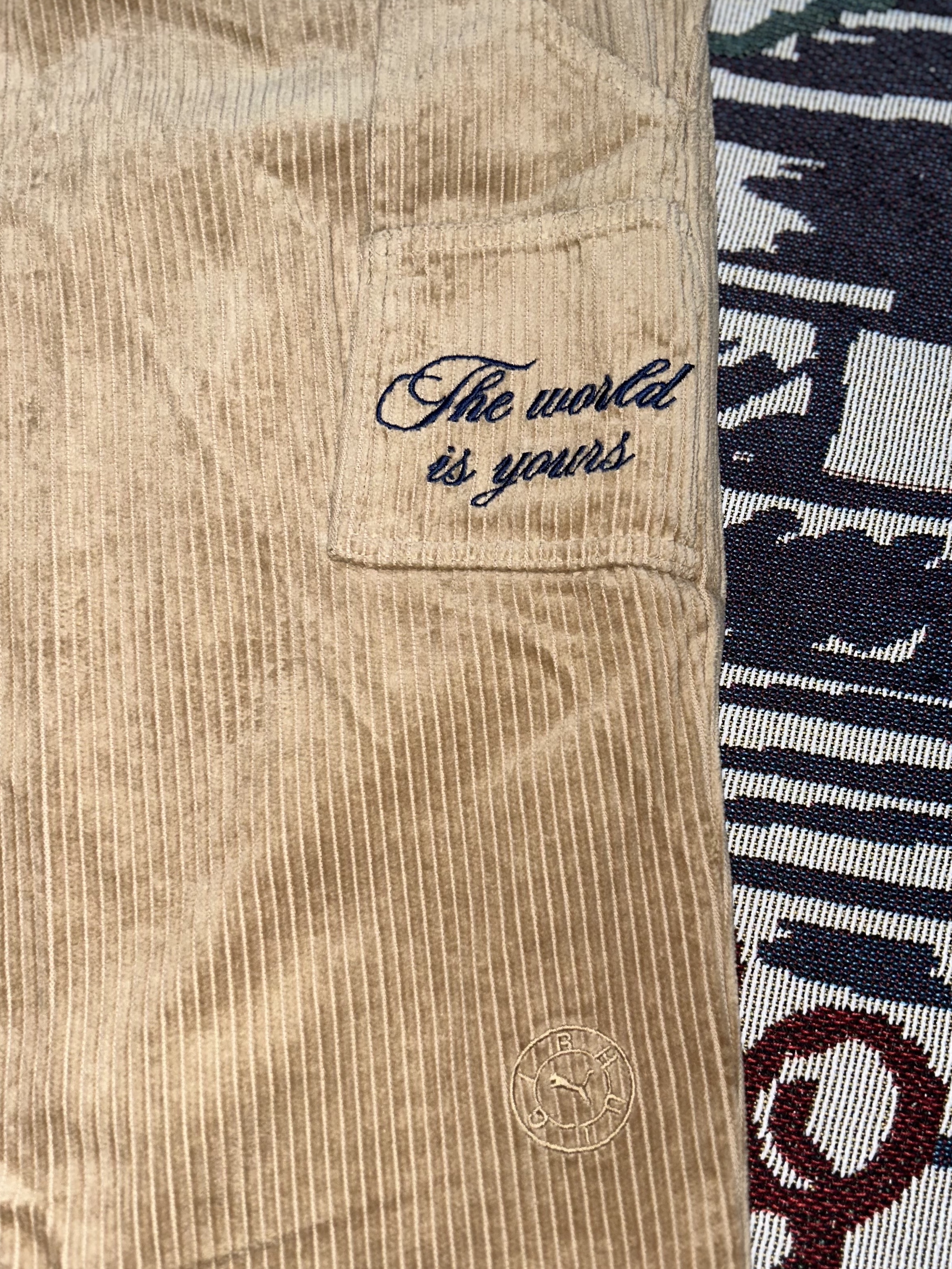 Puma X Rhuigi Corduroy Pants Sand Dune 착용 스타일 - 1