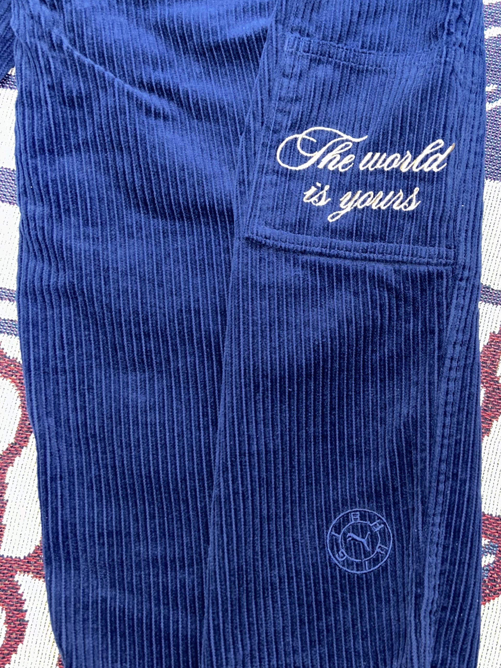 Puma X Rhuigi Corduroy Pants Persian Blue 착용 스타일 - 1