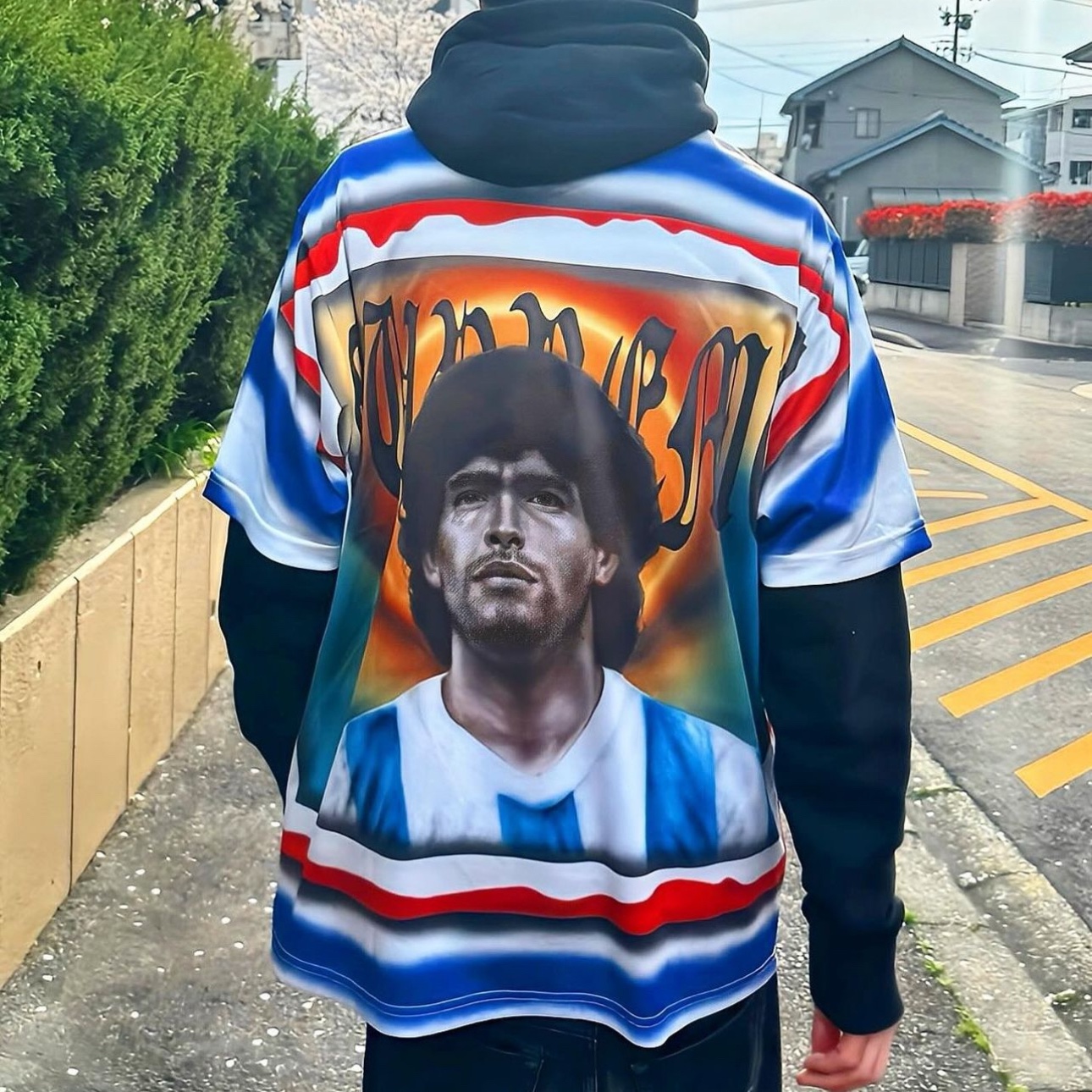 Supreme Maradona Soccer Jersey Multicolor - 24SS 착용 스타일